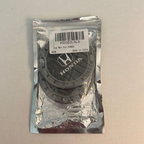 Honda car cup Coasters in black and gray. Set of 2 NWT - Picture 8 of 8
